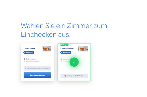 Kies een kamer vinkje Duits