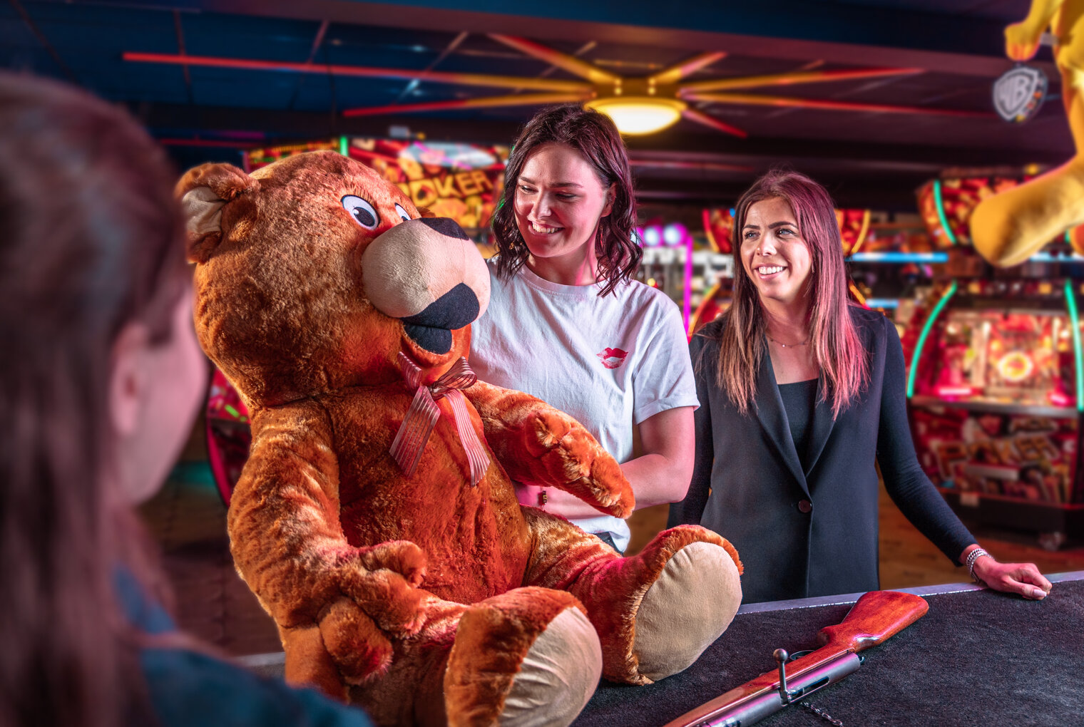 Exciting Boardwalk indoor funfair at Preston Palace