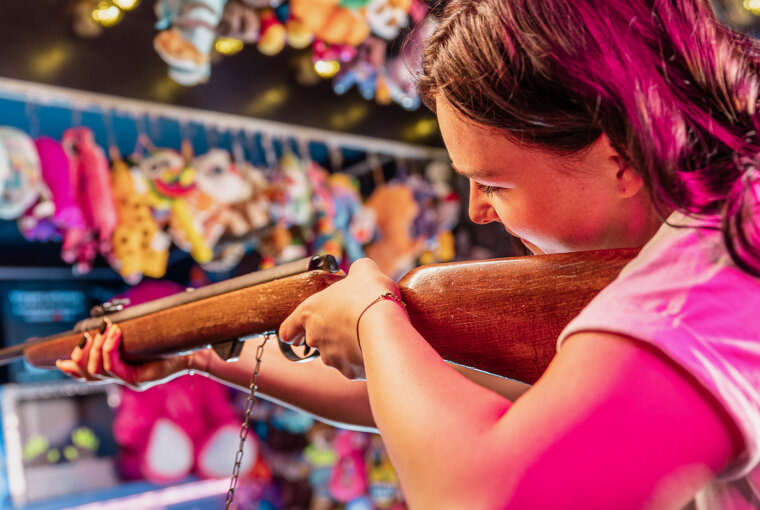 Exciting Boardwalk indoor funfair at Preston Palace