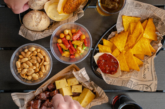 Snacks op hotelkamer